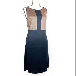 NWT Premise Black Sleeveless Faux Leather  Dress